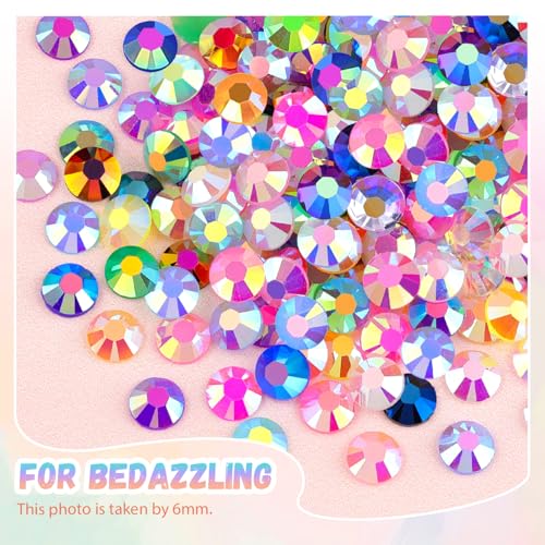 24000Pcs Resin Rhinestones with Tweezers for Crafting, Multi Colors 3mm Non Hotfix Flatback Gems, Bedazzling Crystal for DIY Crafts Clothing Tumblers Mugs Shoes Decor Nail Art