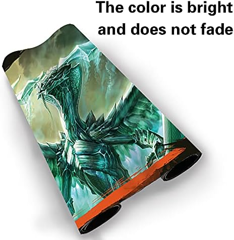 Board Game MTG Playmat Games Size 60X35 cm CCG Compatible for MTG CCG RPG Trading Card Game (MTG1-UGIN, The Spirit Dragon(1))