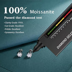 Moissanite Stud Earrings for Women 2CT 925 Sterling Silver Earrings for Women Men 18K White Gold Plated Earrings D Color VVS1 Round Lab Created Diamond Earrings for Men
