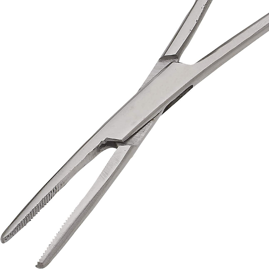 SURGICAL ONLINE 2-Piece Curved & Straight 7" Hemostat Set - Stainless Steel Locking Tweezer Clamps - Ideal Hemostats for Nurses, Fishing Forceps, Crafts and Hobby