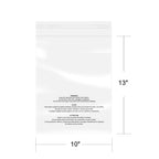 iMailer - 500 Count - 10" x 13" Clear Poly Bags with Suffocation Warning Bags for Prints, Photos, Documents, Clothing, T-Shirt - Resealable Adhesive