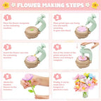 Fabric Flower Bouquets Toys, DIY Craft Kits Toys for Kids - Flowers Market Toy, Build Your Flower Bouquet, Arts & Crafts for 4 5 6 7 8 Year Toddler Girl, Educational Activity Preschool B-Day Gifts