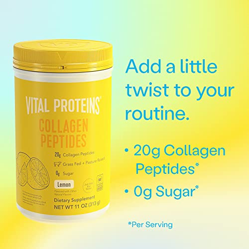 Vital Proteins Collagen Peptides Powder, Promotes Hair, Nail, Skin, Bone and Joint Health, Lemon 11 Ounce
