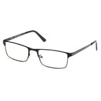 JOO'RTI Blue Light Glasses, Bluelight Blocking Glasses, Metal Rectangle Frame Gaming Computer Glasses for Men, Fake Glasses, Black, 1 Pair