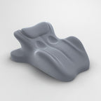 HOMEPAC Ergonomic Memory Foam Wedge Pillow, 27¡ã Angled Support for Neck and Waist, Multi-Position Support Pillow (Grey)