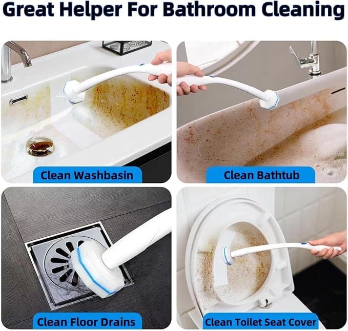 Ganliving 50 Count Disposable Toilet Brush Refills, Toilet Bowl Cleaner, Compatible with Most Toilet Wand for Home and Bathroom Cleaning