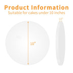5packs Cake Boards 10 Inch Round,1/2" Thick Cake Drum, Cake Board Food Grade Cake Base, White Cake Cardboard Circles Bases para Pasteles for Wedding & Party & Pizza Desserts(10inch/5pcs)