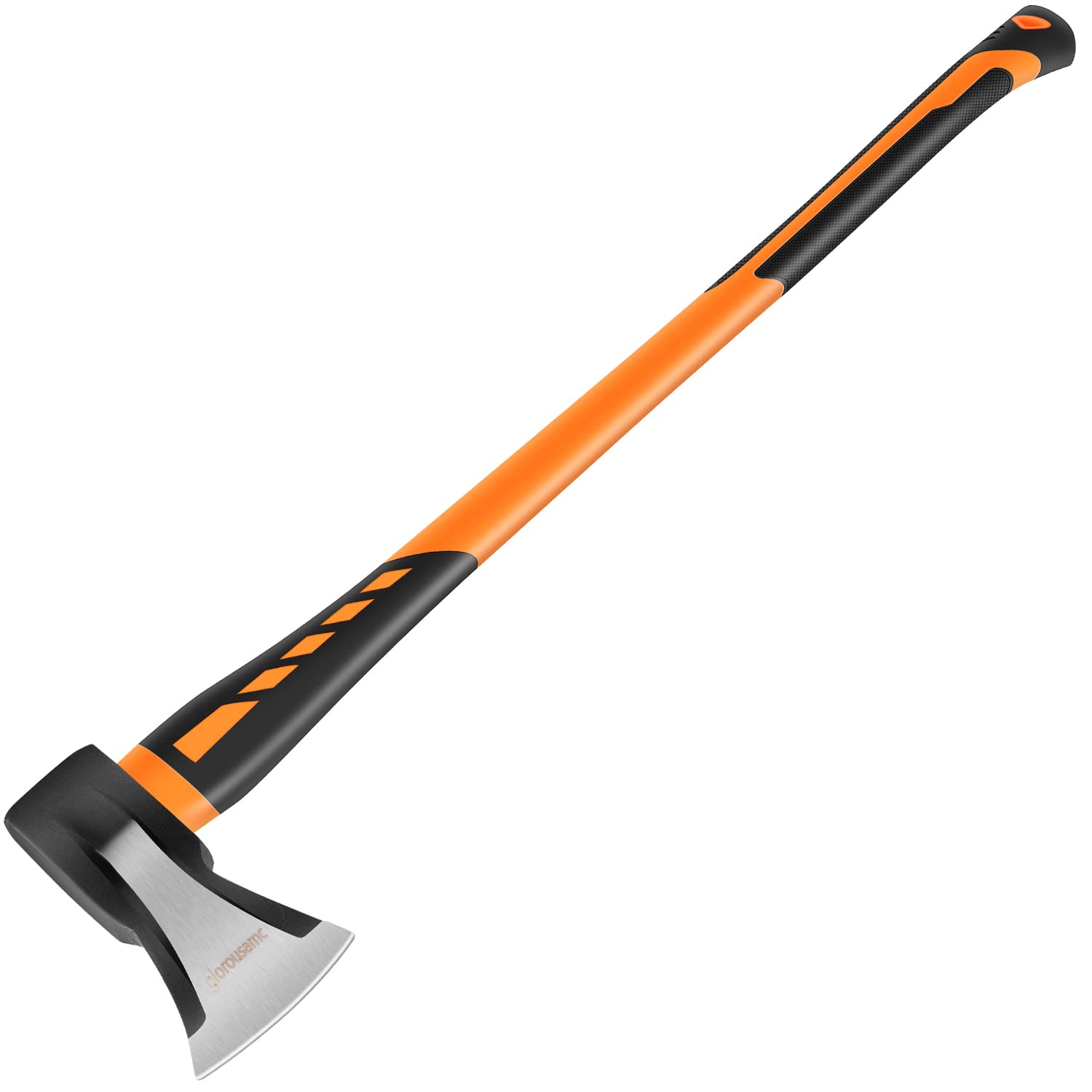 Chopping Axe, Hand Axe, Camp Hatchet for Splitting Kindling and Chopping Branches, Wood Chopping Axe 6.8 lb with 36-in Fiberglass Handle (L)