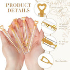 60 Count Wedding Mini Bubble for a Wedding Wands Bulk Heart Bubble Wand for Guests Send Off Party Supplies Valentine Anniversaries Celebration (Novel)