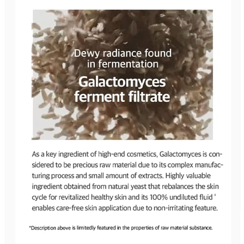 mixsoon Galactomyces Ferment Essence - Deep Moisture, Tone Clarifying Essence to Smooth Skin for Dull, Uneven Skin - Korean Skincare for Glass Skin - Vegan (3.38 fl.oz / 100ml)