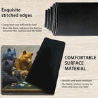 Playmats for Magic: The Gathering MTG Card Game Mat Plus 50 Pcs Card Sleeves, 24 x 14 inch TCG Mat with Stitched Edge for Commander Deck Duskmourn Board Game, Bears Play Poker