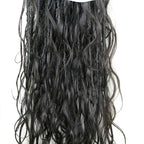 Boho Faux Locs Human Hair Curls Crochet Bohemian Braids Human Hair Knotless Pre Looped Synthetic Goddess Braids With Human Hair Curly Ends Body Wave For Braiding Human Meadow hair 18Inch 48Locs