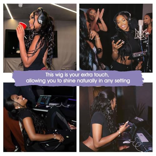 Lemoda 210% Density 13x6 Full Lace Frontal Wig Water Wave Virgin Human Hair Wigs Deep Wave 13x6 HD Lace Front Wigs For Black Women Wet and Wavy Wig 12A