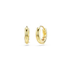 Swarovski Matrix Hoop Earrings, Round Cut, Clear, Gold-Tone Finished