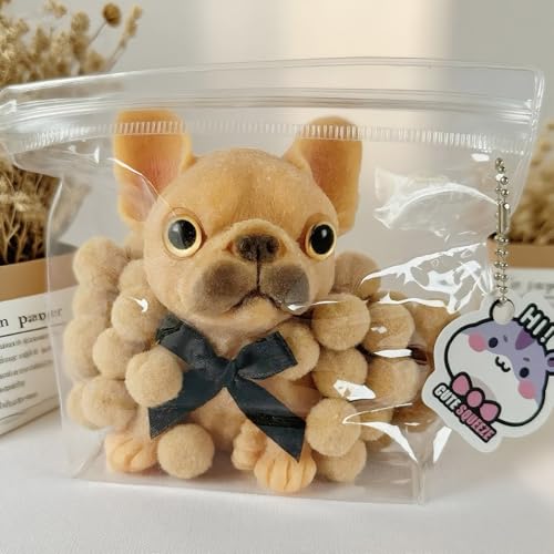 Handmade Taba Squishy Dog Toy, Taba Squishy French Bull Dog Toy, Cute Squishy Frenchie,Realistic Puppy Toy, Silicone Mochi Fidget Pup, Stress Relief Gift for Adults & Kids (French Bulldog)