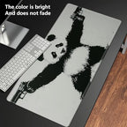 Playmats for Magic: The Gathering MTG Card Game Mat Plus 50 Pcs Card Sleeves, 24 x 14 inch TCG Mat with Stitched Edge for Commander Deck Duskmourn Board Game, Panda with Guns