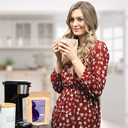 Mommee Coffee - Full Caf | Low Acid, Organic, Fair Trade, Water Processed | Whole Bean, 22oz.