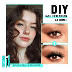 VAVALASH 3 in 1 Clear Lash Bond and Seal Clusters Glue Lash Remover, Waterproof Cluster Lash Glue for DIY Eyelash Extension Strong Hold Individual Lash Glue for DIY Lashes at Home (White)