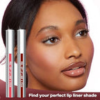 Cilrofelr Peel Off Lip Liner Stain, Long Wear Tattoo Lip Liner with Tweezer, Peel Off Lip Stain with Matte Finish, Long Lasting, Waterproof, Transfer-proof, Highly Pigmented Color (Cocoa)