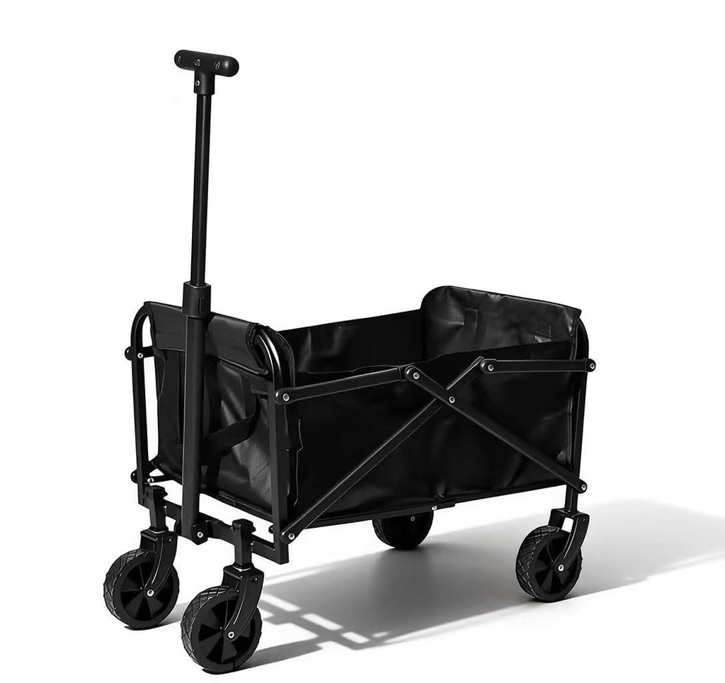 Opkkcun 80L Small Collapsible Wagon Cart Foldable Garden Cart with All Terrain Wheels, Lightweight Portable Utility Wagon for Beach, Camping, Grocery, Shopping, Outdoor Sports