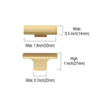 Asidrama 10 Pack Brushed Gold Kitchen Cabinet Knobs - Dresser & Drawer Knobs - Zinc Cabinet Hardware