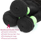 Human Hair Bundles Body Wave Bundles Human Hair 16 18 20 Inch 12A Grade 100% Unprocessed Brazilian Virgin Hair Body Wave 3 Bundles Deals Real Human Hair Extensions For Black Women Natural Black