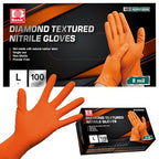 Jointown Basic Heavy Duty Nitrile Gloves Mechanic Gloves, 8 Mil Nitrile Disposable Gloves Medium with Raised Diamond Texture, Latex Free, Powder Free Industrial Automotive Gloves Case of 1000