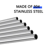 Tynulox 5/8" OD 304 Stainless Steel Tube, Thickened Pipe Wall & Weldable Tubing, Round Metal Pipe Industrial Straight Tube 14 inch Length (2 Pcs)