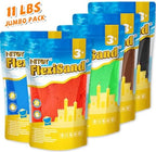 NiToy FlexiSand 11 lbs Moldable Self-Sticking Sand, Never Dries Out Fun for 3 Years and Up Kids Bulk Refill for Sensory Sand Box Toys, Ideal for Shaping, Squeezing Rolling (5kg, Neutral Shades)