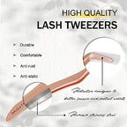 Lash Applicator Tool 2PCS Individual Tweezers for Eyelash Extensions - Professional Curved Applicator for DIY Cluster Lashes