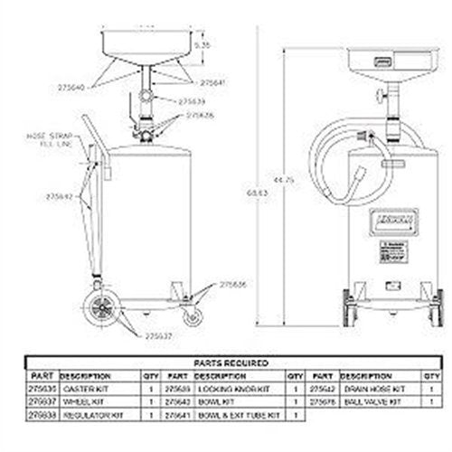 Lincoln Lubrication Drain Hose Kit for Model 3601