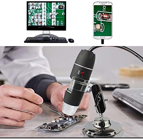 USB Microscope, Digital Handheld 40X-1000X Magnification Endoscope Mini Video Camera with 8 Adjustable LED Lights, Compatible with Windows 7/8/10/11 Mac Linux Android (with OTG)