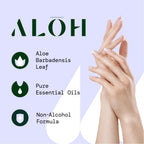 AL��H Skin - Softening Sanitizing Hand Wipes ��� Peppermint + Eucalyptus Aloe (1 Box of 20 Individually Wrapped Wipes)