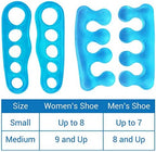 VIVEsole Toe Separators for Men & Women Medium (2 Pairs) - Silicone Gel Spreaders - Therapeutic Spa Stretchers for Plantar Fasciitis, Bunions, Overlapping Hammer Toe Spacers - Metatarsal Yoga Cushion