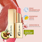 DE'MUMU Red Pink Lipstick Moisturizing for Women Shimmer Tinted Lip Balm Hydrating Nourishing Rasberry Lip Gloss Vegan& Cruelty Free Lip Makeup, ZG116 Crystal