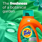 Tide Plus Febreze Freshness, HE Turbo Clean Liquid Laundry Detergent, Botanical Rain Scent, 132 fl oz, 94 loads