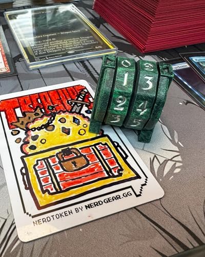 NERD GEAR LifeTrax - MTG Life Counter - Essential MTG Accessories for Magic The Gathering Commander Players - Durable, Sleek, and Professionally Made for TCG, DND, RPGs, and MTG (Mystic Purple)