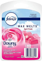 Febreze Odor-Fighting Wax Melts Air Freshener Refills with Downy Scent, April Fresh, 6 count