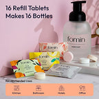FOMIN Foaming Hand Soap Tablets (16 Count) - Makes 128 fl oz (16 x 8 fl oz) - Variety Pack Foaming Hand Soap Refills, Sustainable Soap Tablets for Hands