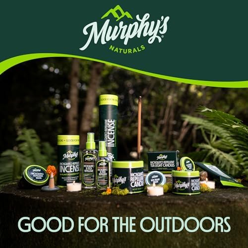 Murphy’s Naturals Mosquito Bug Repellent Tea Light Candles for Outdoor Patio, Citronella & Essential Oils, 4-Hour Burn Time Each, 36-Pack