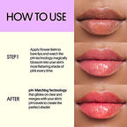 Winky Lux Flower Balm, pH Lip Balm, Color Changing Lipstick and Tinted Lip Balm Stain, Vegan & Cruelty Free Lip Balm, Hydrate & Plump, Sheer Pink Lipstick, Blue Flower