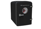 Frigidaire Retro 9-Can Mini Personal Fridge Portable Cooler for Car, Office, Bedroom, Dorm Room, or Cabin, 11.8" D x 7.1" W x 10.1" H, BLACK