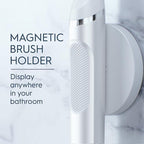 Oral-B Clic Deluxe Starter Kit, Manual Toothbrush with 3 Brush Heads & Magnetic Brush Mount, White