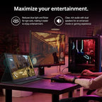 MNN Portable Monitor 15.6inch FHD 1080P USB C HDMI Gaming Ultra-Slim IPS Display w/Smart Cover & Speakers,HDR Plug&Play, External Monitor for Laptop PC Phone Mac (15.6'' 1080P)
