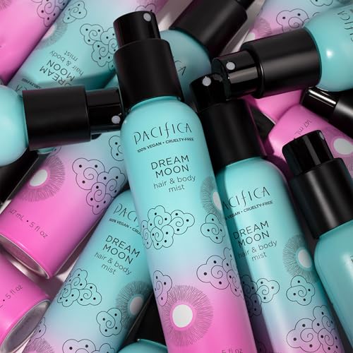 Pacifica Hair Perfume & Body Fragrance Spray Mist - Dream Moon with Bergamot, Pear, Pink Rose, Coconut, Vanilla, Sandalwood & Patchouli ��� Alcohol-Free, Vegan & Cruelty-Free, 5 oz (1 Count)