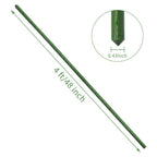 YIDIE Sturdy Metal Garden Plant Stakes 4 Ft Plastic Coated Steel Plant Sticks,Pack of 25