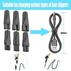 8 PCS Power Cord 5V Replacement Charger USB adapter Set Compatible with Various Types of Electric Hair Clippers,Beard trimmers,Shavers, Beauty Instruments,Electric hairdressers,Desk Lamps,Purifiers