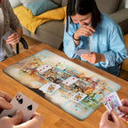 for MTG Game Playmat, for Magic TCG Rubber Play mat,Tabletop Card Playmats with Smooth Surface,Trading Card Inked Game Mat with White Zones,Battle Game,Art Tree