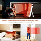 Red Light Therapy with Timing and 180° Adjustable Stand, Deep 660/850nm Near Infrared& Red Light Therapy Panel for Face Body, Skin Care, Home LED Therapy Lamp for Pain Relief of Muscles Joints,234LEDs