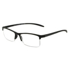 Foster Grant Men's Paolo Square Reading Glasses, Black/Transparent, 59 mm + 1.25